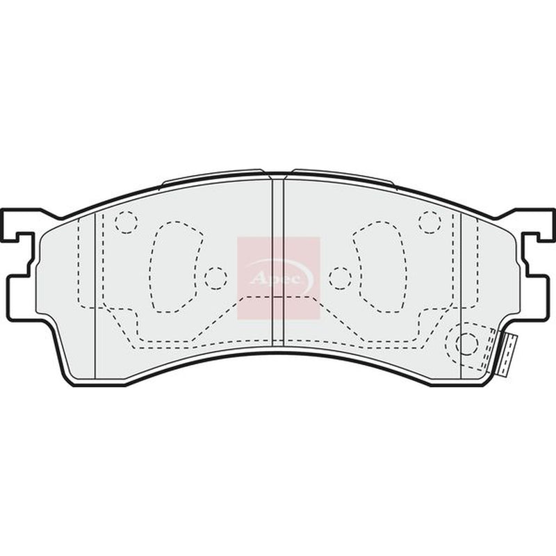 Apec Front Brake Pad Set fits Mazda 323 F/P 1998-2004 1.6 1.9 2.0