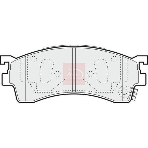 Apec Front Brake Pad Set fits Mazda 323 F/P 1998-2004 1.6 1.9 2.0