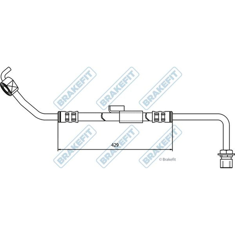 Apec Brake Hydraulic Hose Line Front Right fits Ford Transit 1985-2000