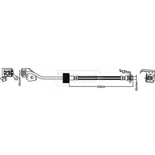 Borg & Beck Brake Hydraulic Hose Line inner BBH8302