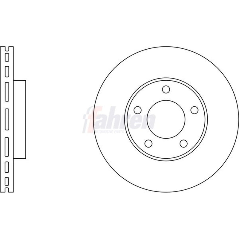 Fahren Front Vented & Rear Vented Brake Discs & Pads fits Mazda 3 2008-2014 1.6