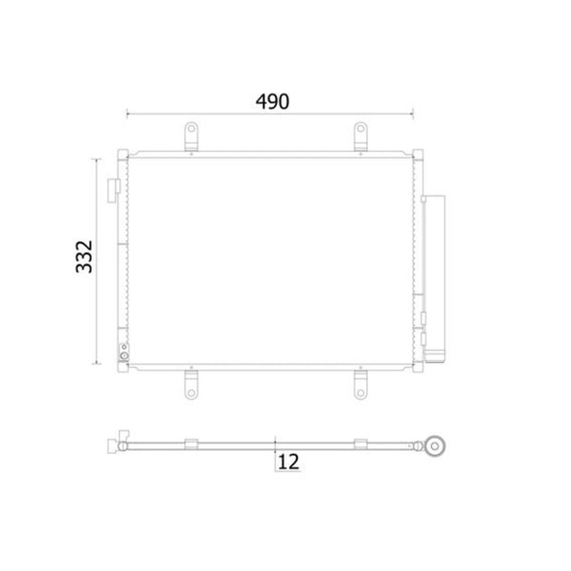 Mahle Air Conditioning Condenser fits Suzuki Celerio 2014 on 1.0