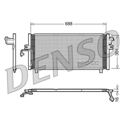 Denso Air Conditioning Condenser fits Nissan Primera 1996-2002 1.6 1.8 2.0