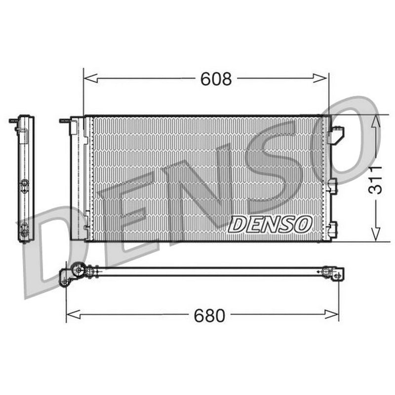 Denso Air Conditioning Condenser fits Fiat Panda 2003-2004 1.1 1.2 1.3