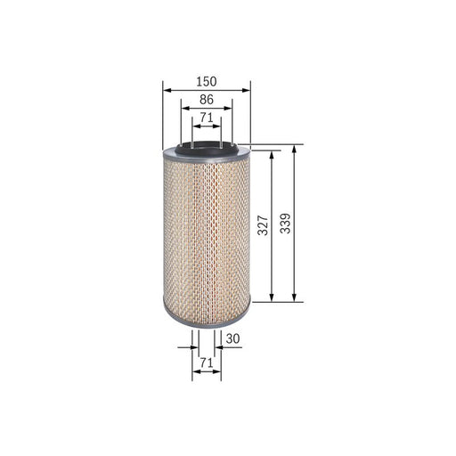 Bosch Engine Air Filter fits Nissan Cabstar E 1998-2006