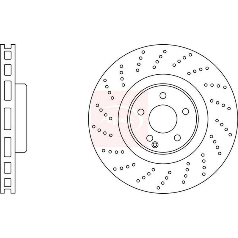 Apec Front / & Rear / Brake Discs & Pads fits Mercedes-Benz Sl 2003-2012