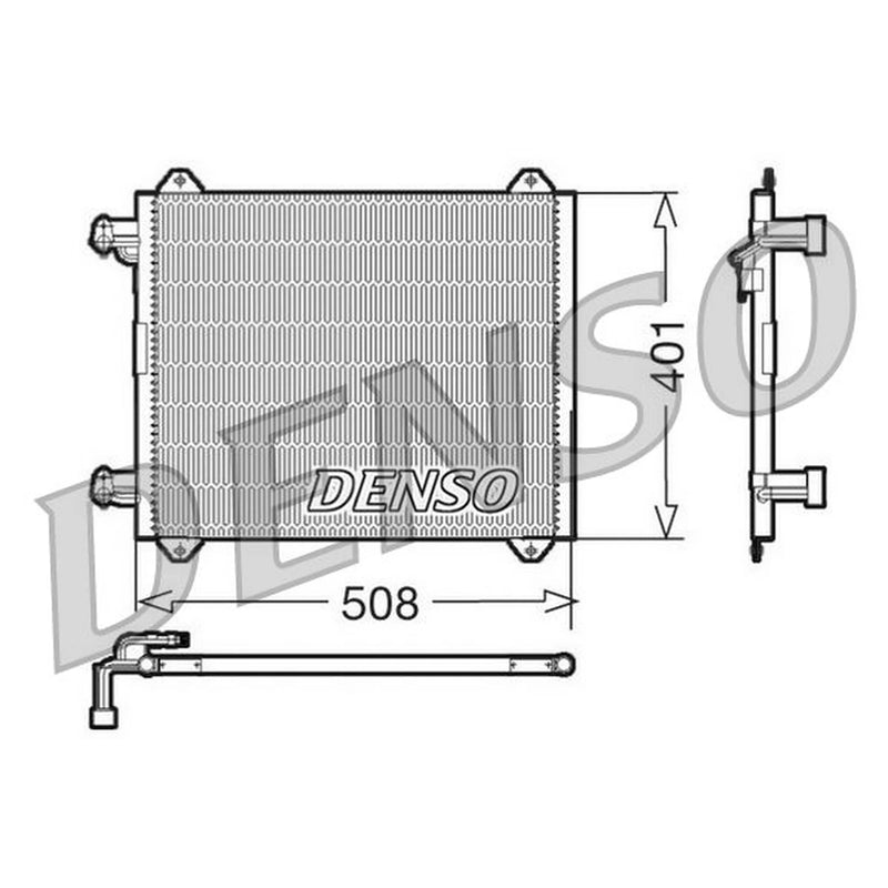 Denso Air Conditioning Condenser fits Audi A2 2000-2005 1.2 1.4 1.6