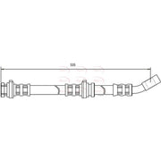 Apec Brake Hydraulic Hose Line Front fits Nissan Largo 1991-2001 1.6 2.0 2.3