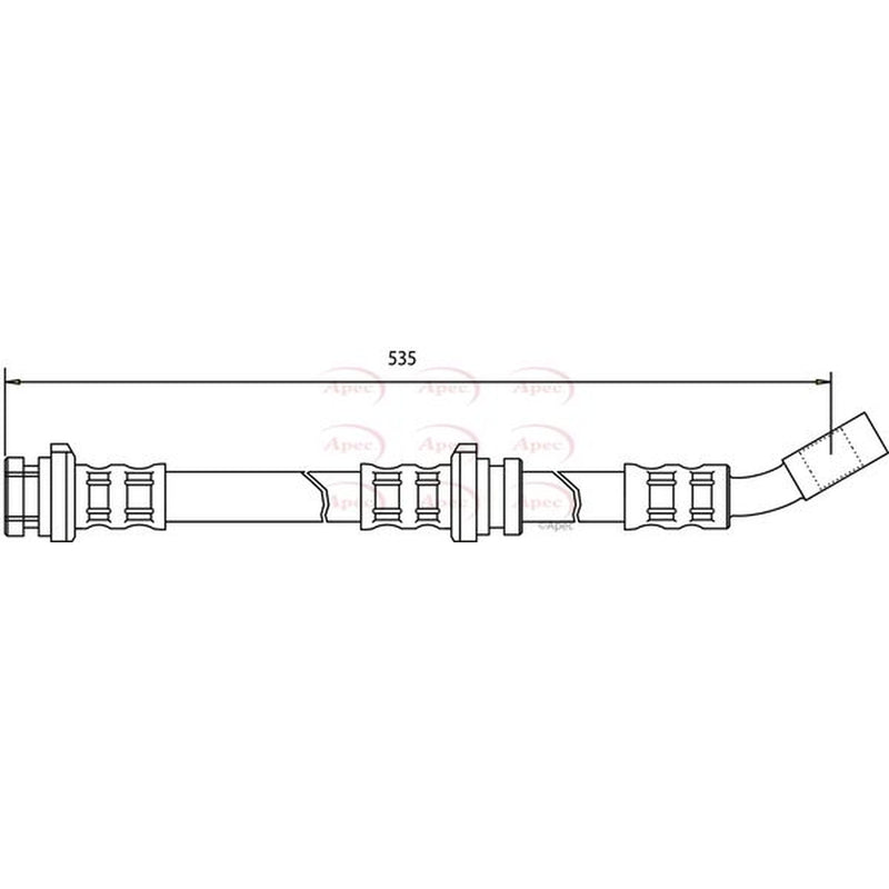 Apec Brake Hydraulic Hose Line Front fits Nissan Largo 1991-2001 1.6 2.0 2.3