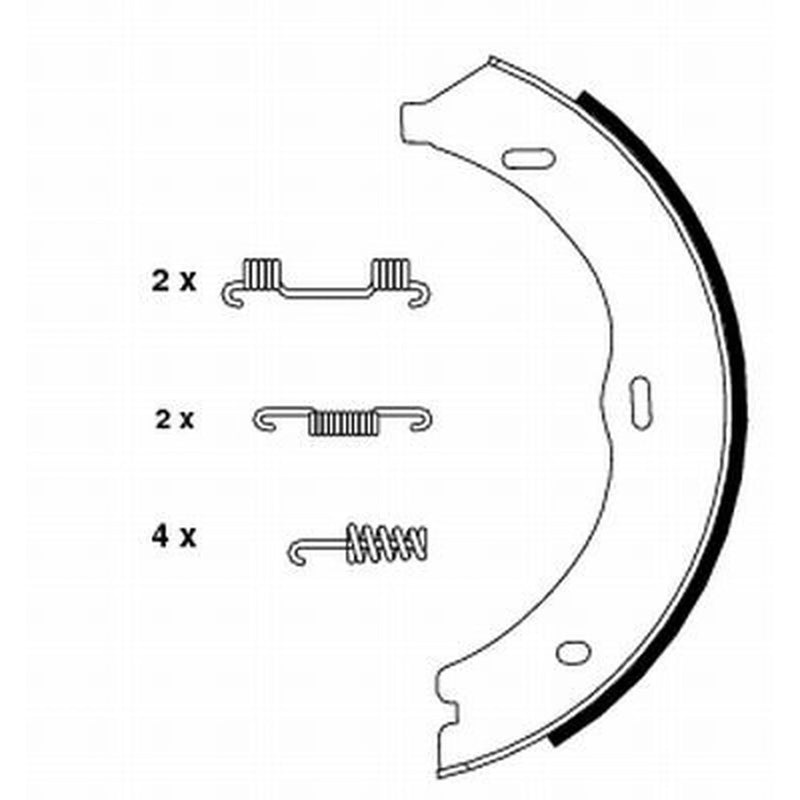 Mintex Parking Brake Shoe Set fits Mercedes-Benz Eqv 2020 on 447.813 447.815