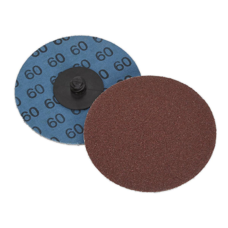 Sealey Quick-Change Sanding Disc75mm 60Grit Pack of 10 PTCQC7560 Sealey - Dynamic Drive
