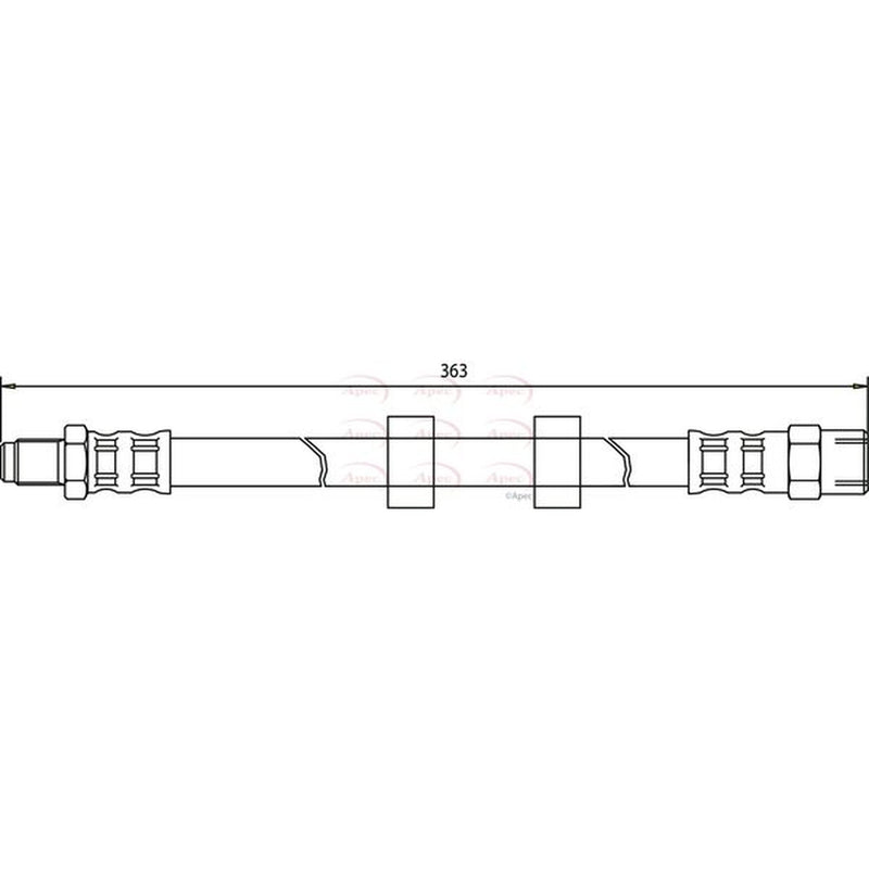 Apec Brake Hydraulic Hose Line Front fits Volvo 740 1984-1992 2.3