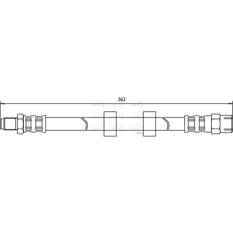 Apec Brake Hydraulic Hose Line Front HOS3389