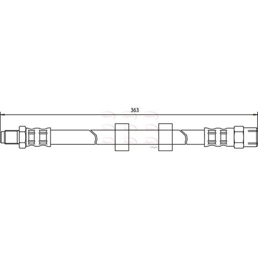 Apec Brake Hydraulic Hose Line Front fits Volvo 740 1984-1992 2.3