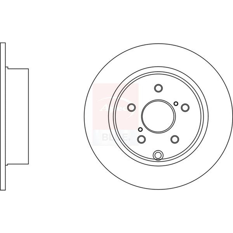Apec 2 x Solid Brake Discs fits Toyota Verso 2009-2018 1.6 1.8 2.0 2.2