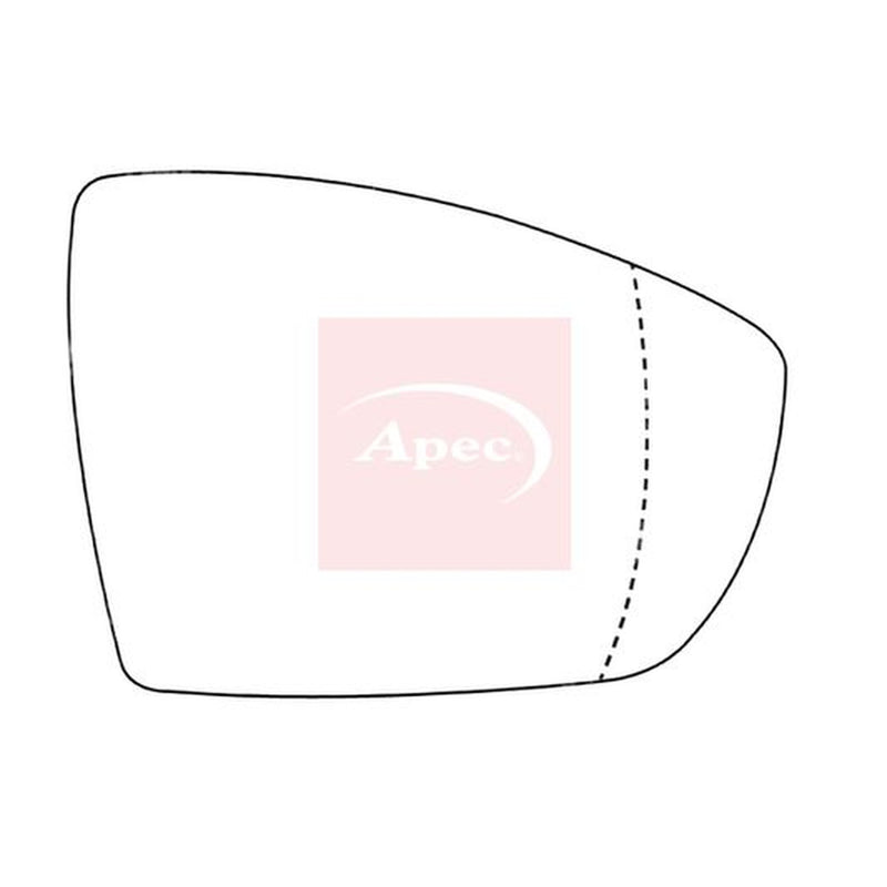 Apec Exterior Wing Mirror Glass Right fits Ford C-Max II 2010-2019
