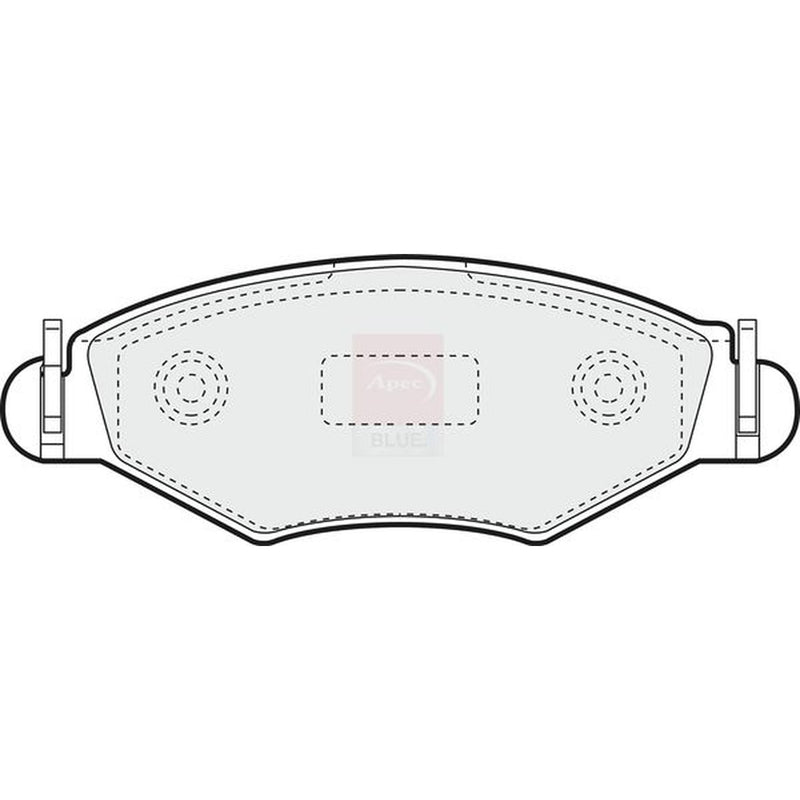 Apec Front & Rear Pads fits Peugeot 206 1998-2012 1.4