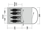 Outwell Sky 4 Pole Tent Blue 4 Person Outwell - Dynamic Drive