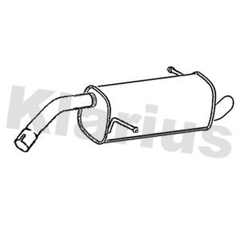 Klarius Box With Tail Pipe Rear fits Ford Fiesta VII 2017 on 1.1