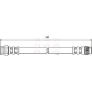 Apec Brake Hydraulic Hose Line Rear fits Citroën Berlingo First 1996-2011
