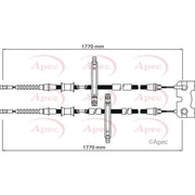 Apec Handbrake Cable Left Rear fits Ford Focus I 1998-2004 1.6 1.8 2.0