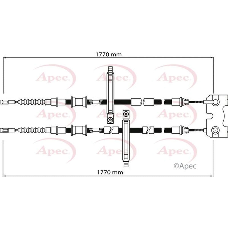 Apec Handbrake Cable Right Rear CAB1141