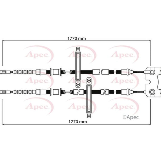 Apec Handbrake Cable Right Rear CAB1141