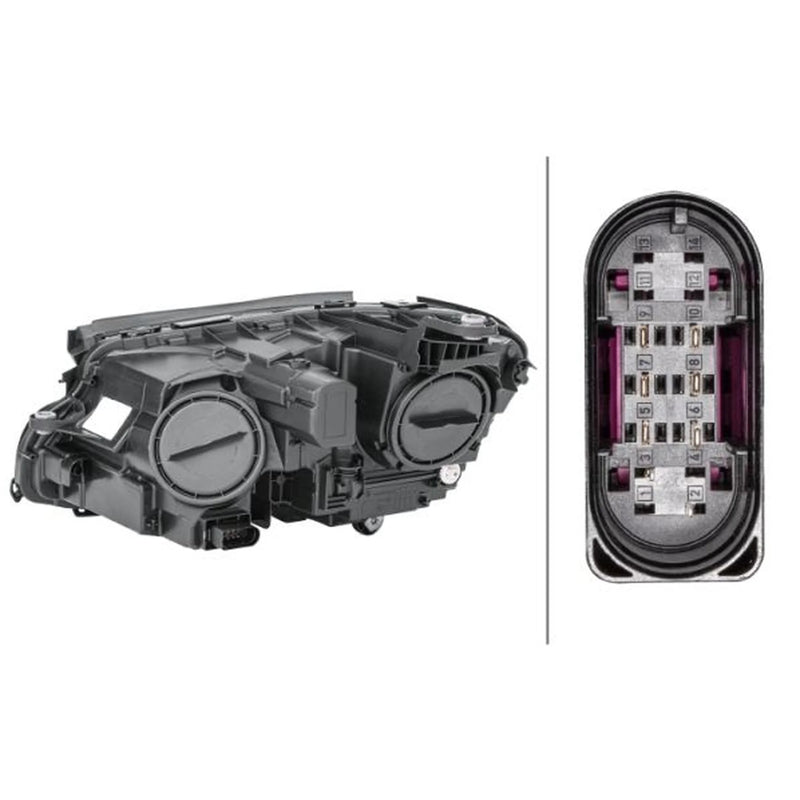 Hella Headlight Headlamp H7/H7 Right fits Mercedes-Benz E-Class 2016-2023