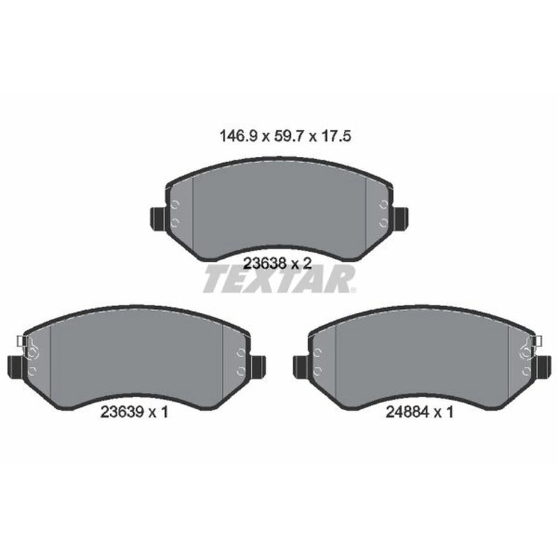 Textar Front Brake Pad Set 2363801