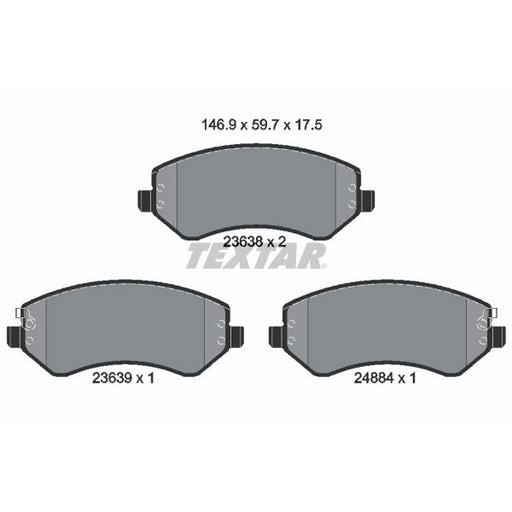Textar Front Brake Pad Set 2363801