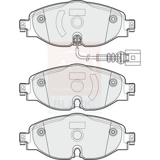 Apec Black Front Brake Pad Set fits Audi A1 2018 on