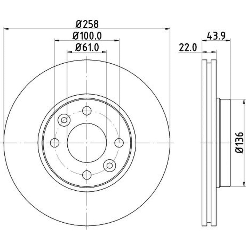 Mintex 2 x Front Brake Discs MDC2384-x2