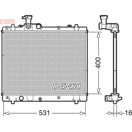 Denso Engine Radiator fits Suzuki Swift III 2010-2017 1.2 1.6