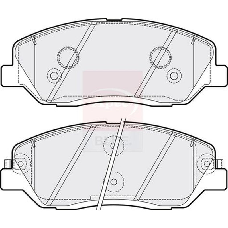 Apec Front Brake Pad Set fits Hyundai Genesis 2011-2014 3.8
