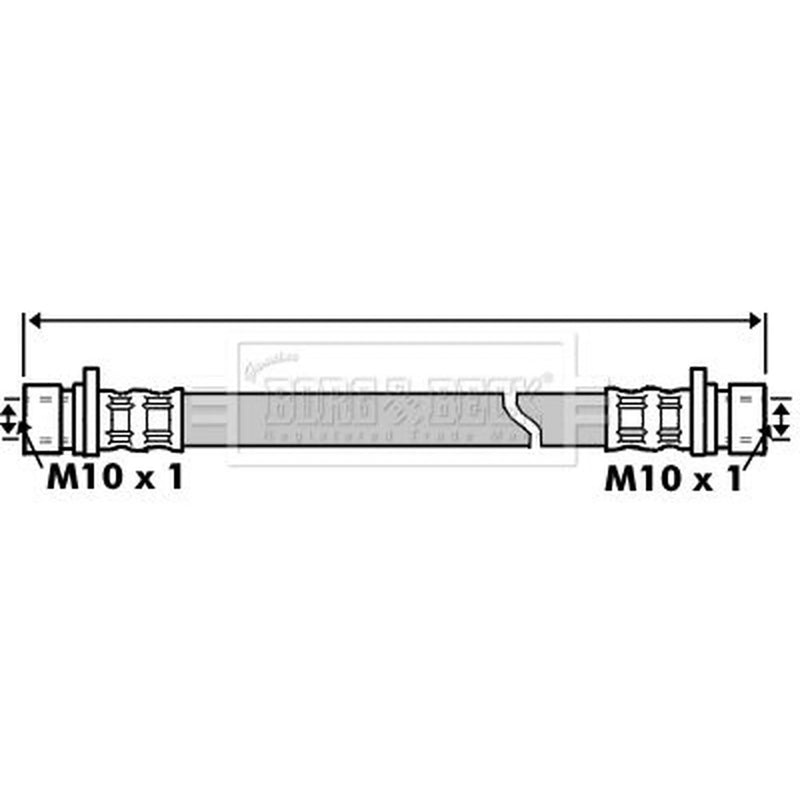 Borg & Beck Brake Hydraulic Hose Line inner BBH7446