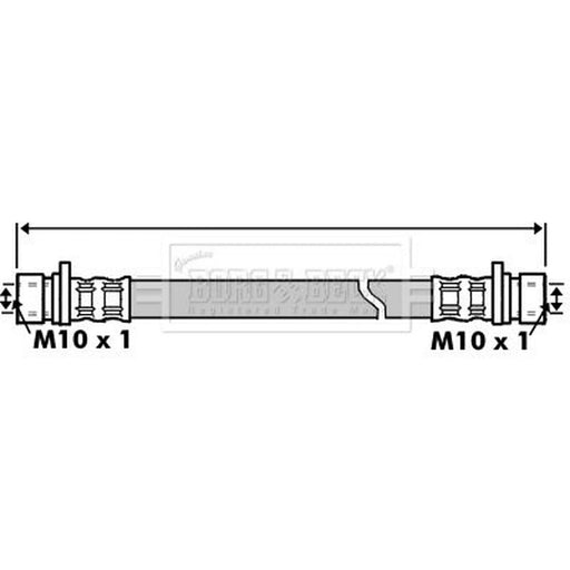 Borg & Beck Brake Hydraulic Hose Line inner BBH7446