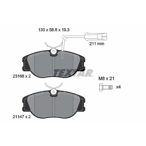 Textar Front Brake Pad Set 2316803