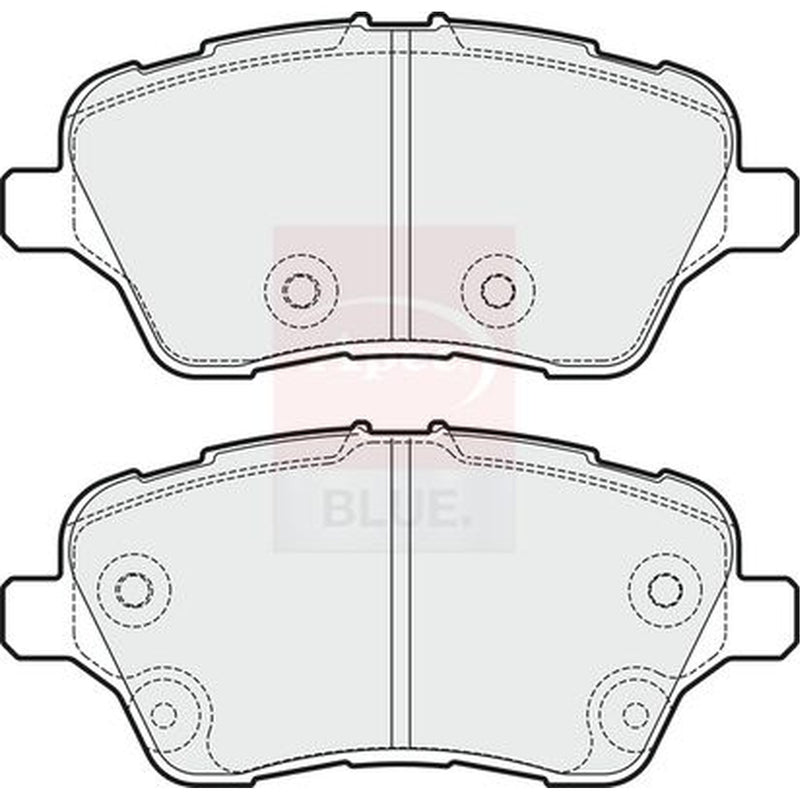 Apec Front Brake Pad Set fits Ford B-Max 2012-2017 1.0 1.4 1.5 1.6