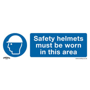 Sealey Mandatory Safety Sign Safety Helmets Must Be Worn In This Area Self-Adhes Sealey - Dynamic Drive