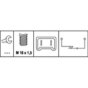 Hella Brake Light Switch fits Mitsubishi Carisma 1995-2006 1.3 1.6 1.8 1.9