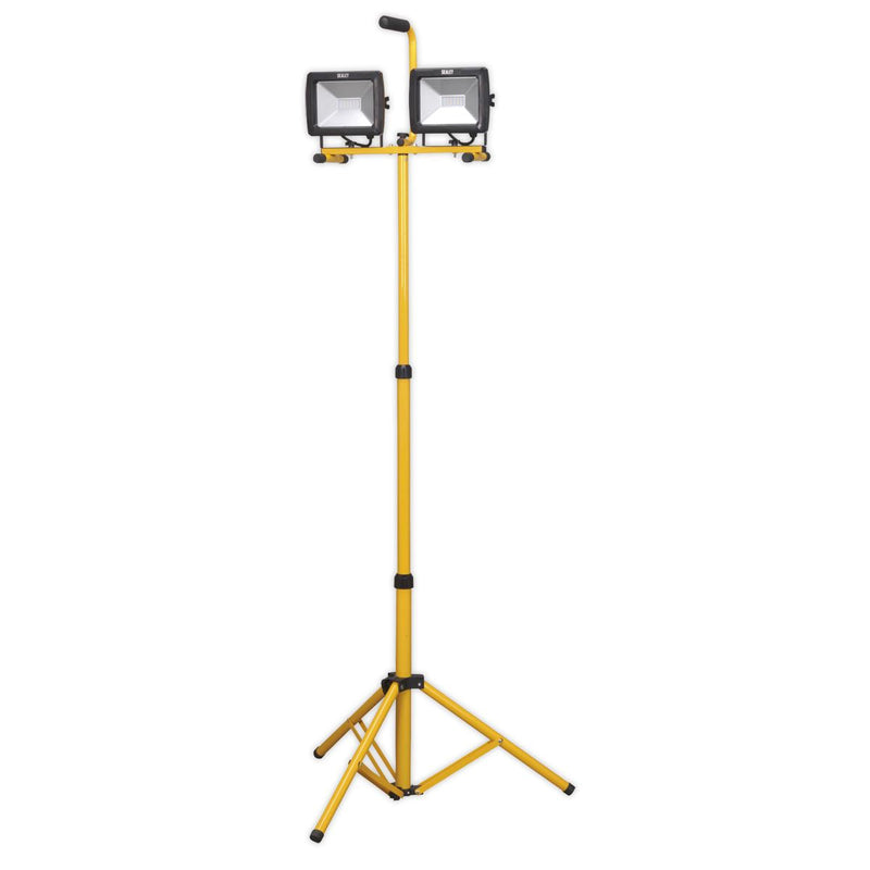 Sealey Telescopic Floodlight 2 x 20W SMD LED 110V LED105 Sealey - Dynamic Drive