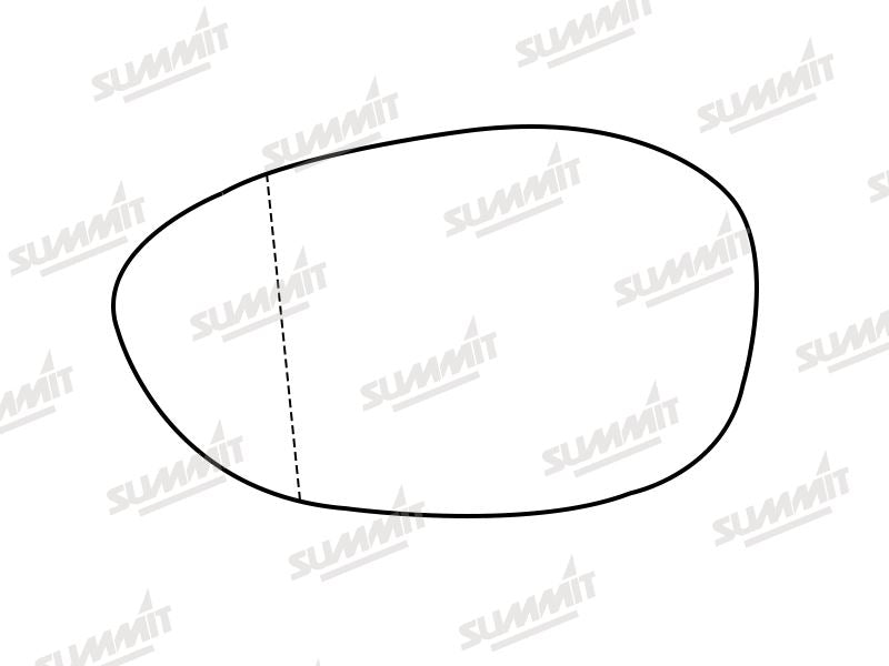 Summit Stick-On Standard Mirror Glass fits Alfa Romeo Brera, 4C & 8C Spider LHS Summit - Bars 4 Cars