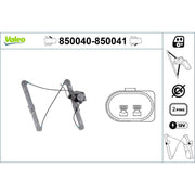 Valeo Electric Window Regulator Lifter Right Front 850041