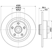 Mintex 2 x Solid Rear Brake Discs MDC1889-x2