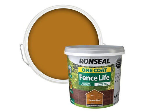 Ronseal One Coat Fence Life Harvest Gold 5 litre Ronseal - Dynamic Drive