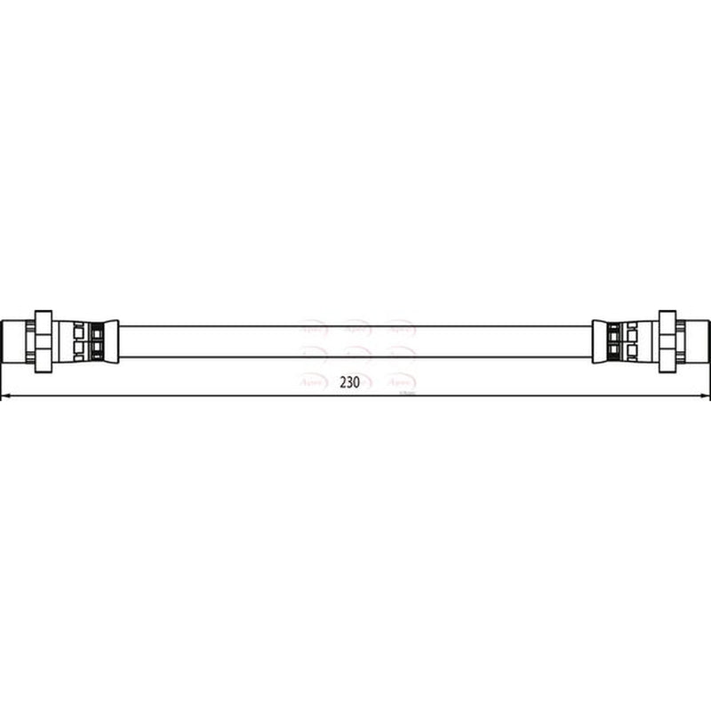Apec Brake Hydraulic Hose Line Rear Left fits BMW X5 2006-2018 3.0 4.8