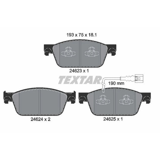 Textar Front Brake Pad Set 2462301