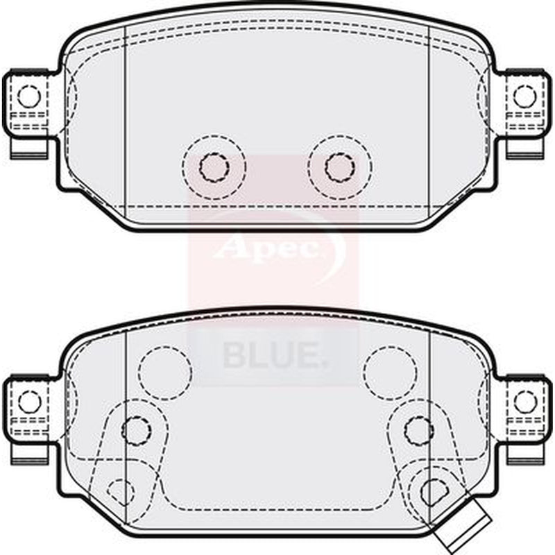 Apec Rear Brake Pad Set fits Mazda 3 2013-2019 1.5 1.6 2.0 2.2