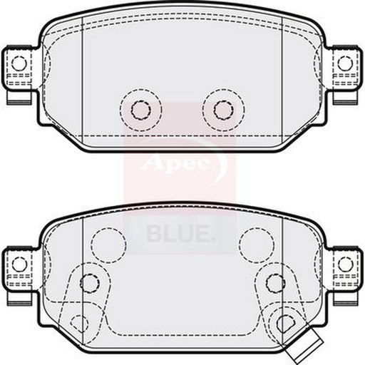 Apec Rear Brake Pad Set fits Mazda 3 2013-2019 1.5 1.6 2.0 2.2