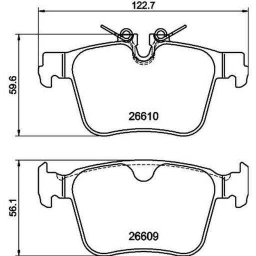 DON Rear Brake Pad Set fits Volvo C40 2021-2024